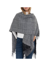 LIU JO SOFT1 Liu Jo Poncho Donna Nero/bianco Lana - Multicolore Nero/Bianco Lana